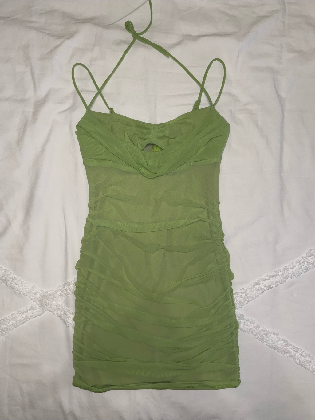Windsor Lime Green Spaghetti Strap Dress